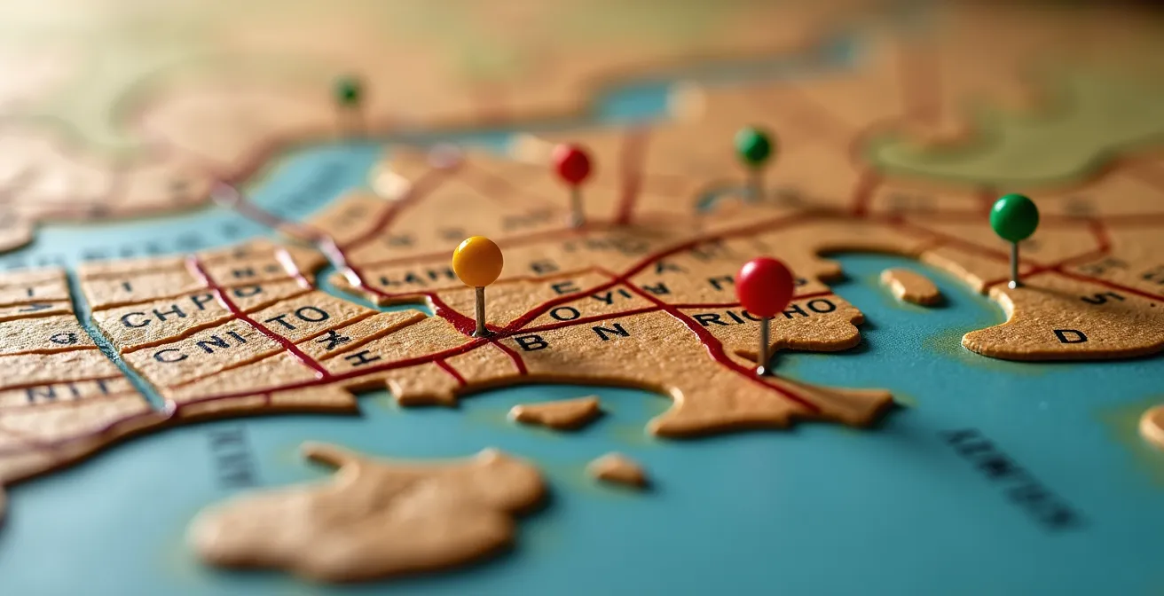 Vue aérienne des quartiers de Québec avec zones colorées représentant les multiplicateateurs de revenu brut