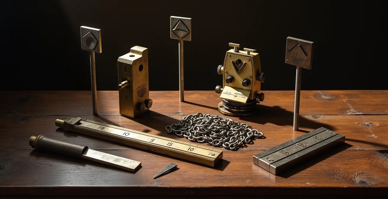 Plan aérien montrant les limites de propriété et zones de servitude d'un terrain résidentiel