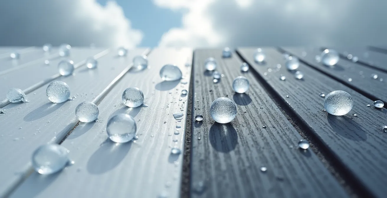 Comparaison visuelle de l'impact de la grêle sur différents revêtements extérieurs