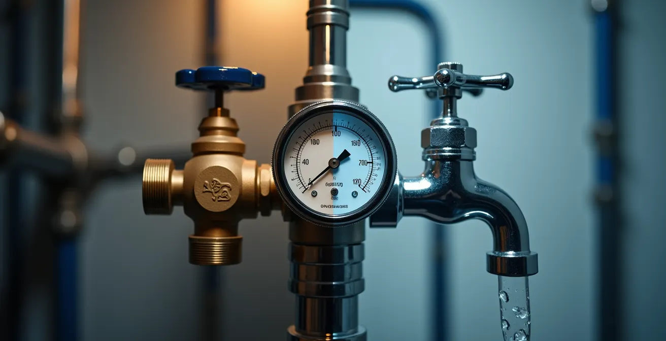 Installation d'un réducteur de pression sur l'entrée d'eau principale d'une maison