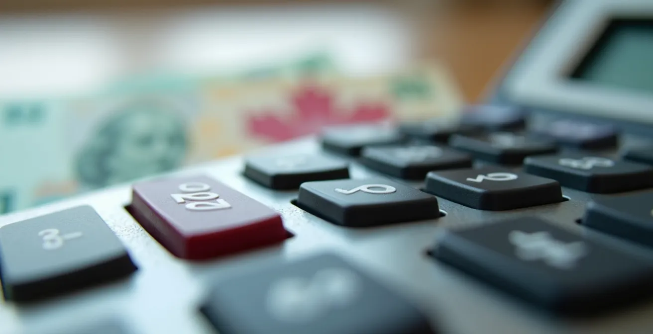 Calculatrice et documents financiers pour simulation de mise de fonds immobilière