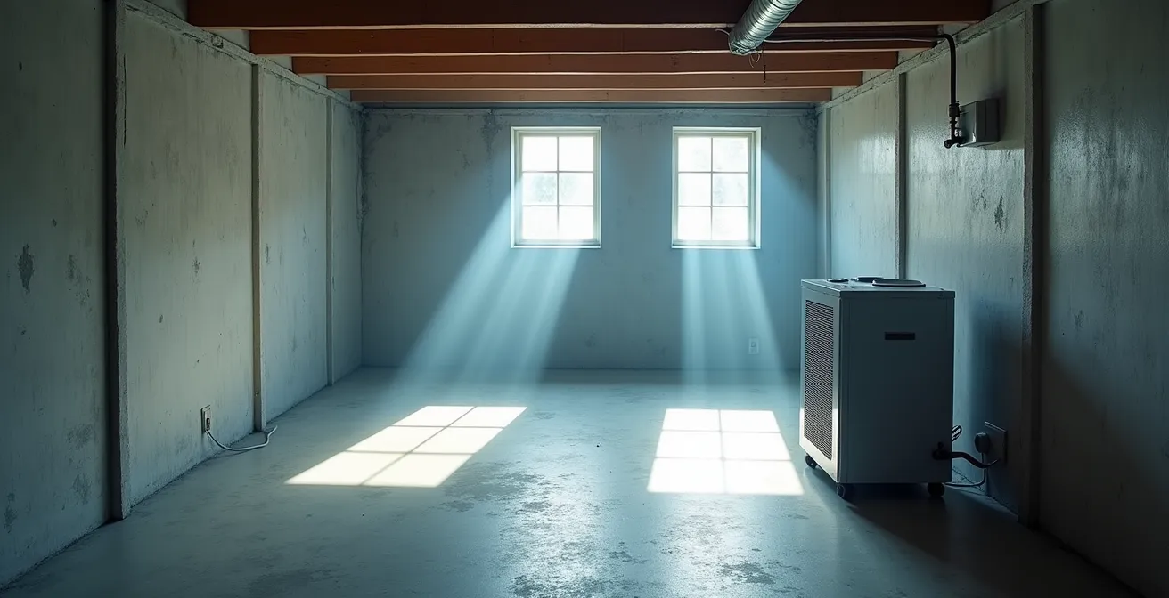 Sous-sol canadien montrant l'importance de la ventilation estivale